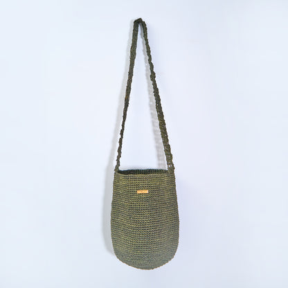 Gaia crossbody bag Orbital Jade handcrafted from natural fique fiber, designed by Oda Nova to honor feminine strength and Colombian craftsmanship